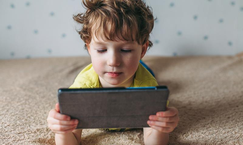 Child On Ipad Tablet