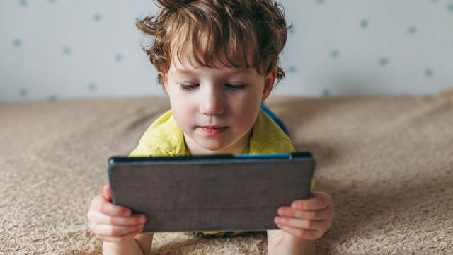 Child On Ipad Tablet