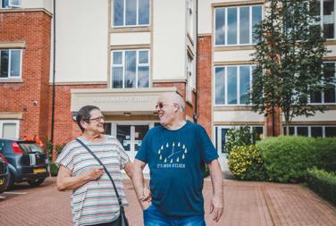 Alhambra Court Customers Rose And Gary Outside Main Entrance (4)